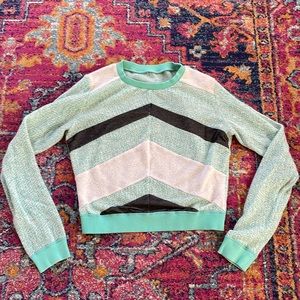 Blue/Green Chevron Sweatshirt